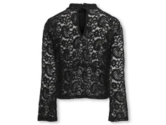 Kids ONLY black flared sleeve blondetop